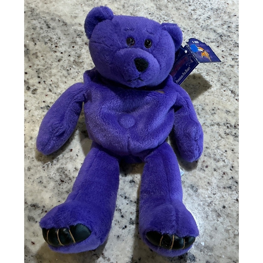 Limited Treasures Vintage Randy Moss Minnesota Vikings Plush Bear Test Issue NWT